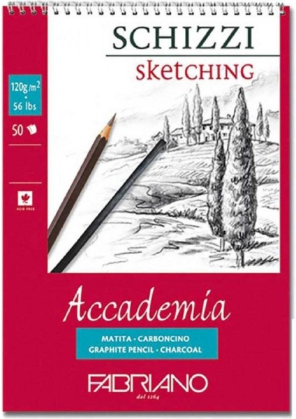 Accademia Schizzi 120GR Spiralli Sketch Çizim Blok 50 Sayfa A2(42X59,4CM)