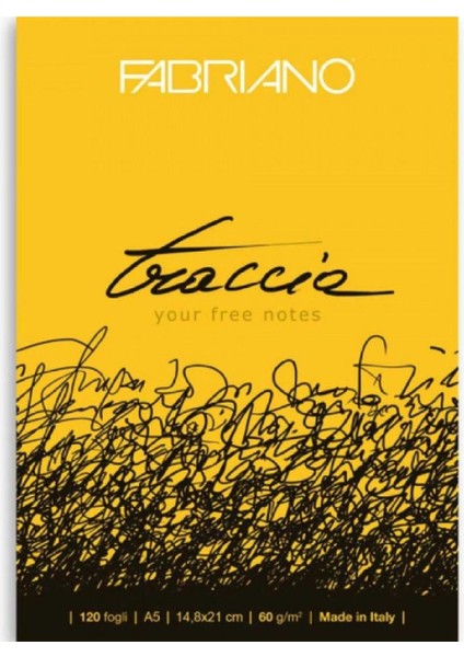 Traccia Natural Grain 60GR Sketch Blok 120 Sayfa A5 (14.8X21CM)