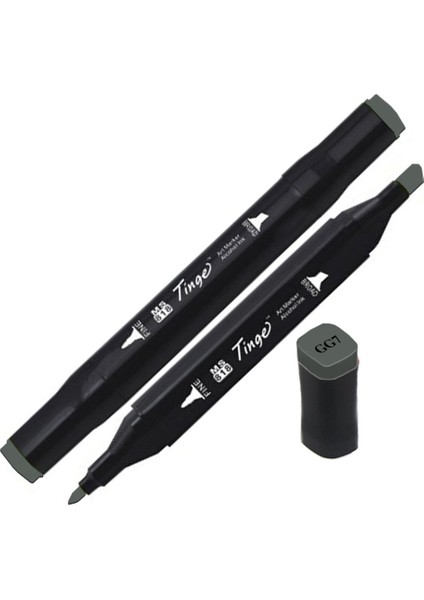 Twin Çift Uçlu Marker Kalemi Gg7 Green Grey