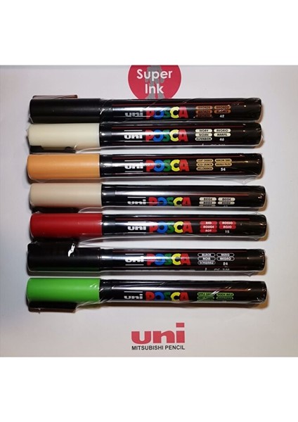 Unı Posca Pc-3m 7'li Set