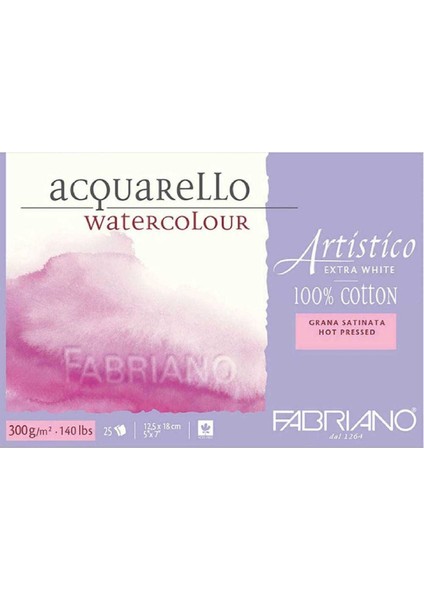 Artistico Extra White Hot Pressed 300GR Sulu Boya Blok 25 Sayfa 12.5X18CM