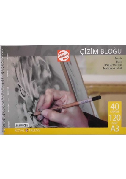 Çizim Bloğu Eskiz Çizim Defteri (A3) 120GR 40 Sayfa