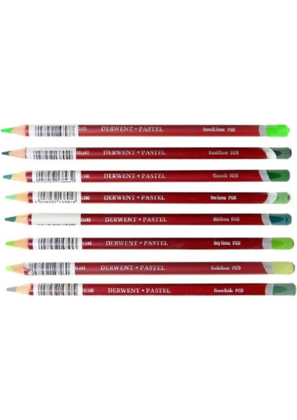 Pastel Pencils Pastel Kalemi 8'li Set Yeşil Tonları