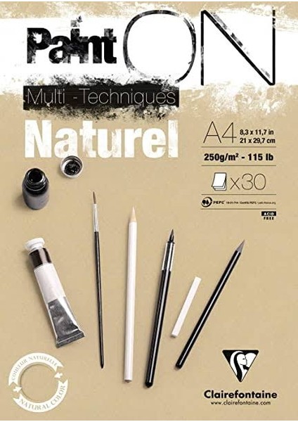 Claırefontaıne Paınton Naturel A4 250GR 20YP