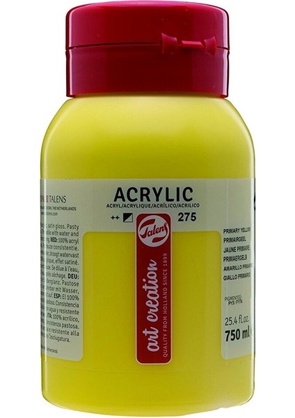 Art Creation Akrilik Boya 750ML 275 Primary Yellow
