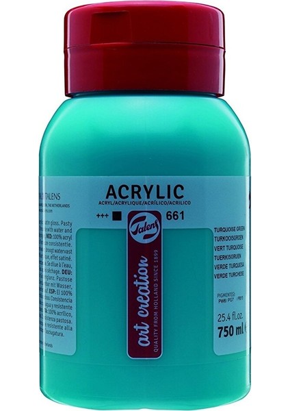 Art Creation Akrilik Boya 750ML 661 Turquoise Green