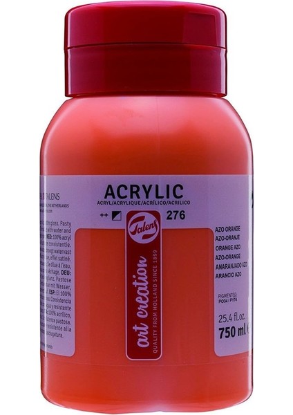 Art Creation Akrilik Boya 750ML 276 Azo Orange