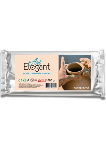 Art Elegant Seramik Hamuru 1000GR Kahverengi