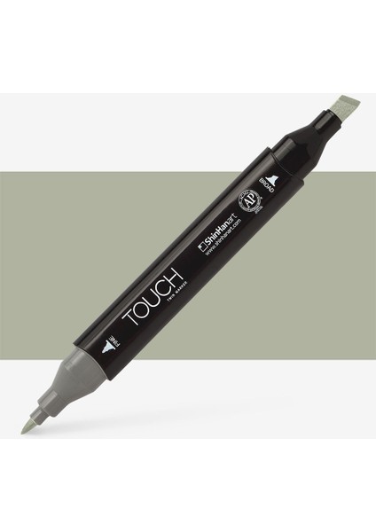 Touch Twin Marker Pen : Çift Uçlu Marker Kalemi : Grayısh Green Pale : GY232