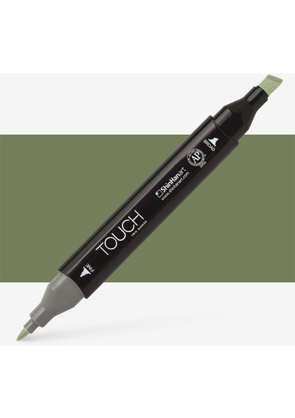 Touch Twin Marker Pen : Çift Uçlu Marker Kalemi : Bronze Green : Y42