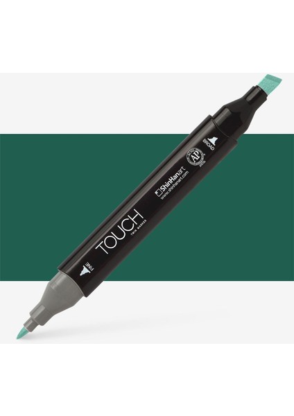 Touch Twin Marker Pen : Çift Uçlu Marker Kalemi : Dark Green : BG51