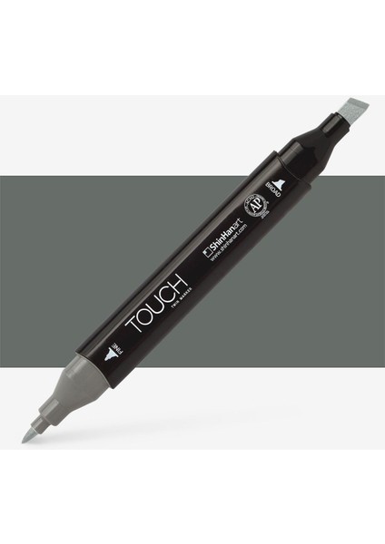 Touch Twin Marker Pen : Çift Uçlu Marker Kalemi : Green Grey : Gg7