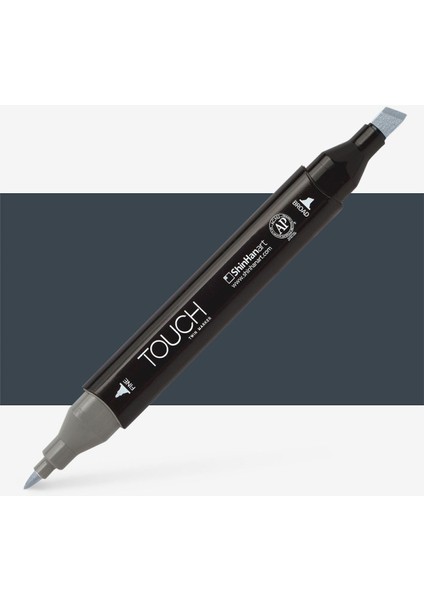 Touch Twin Marker Pen : Çift Uçlu Marker Kalemi : Blue Grey : Bg9