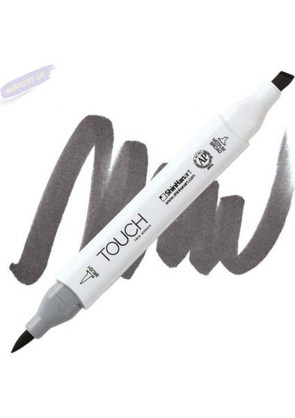 Touch Twın Brush Pen : Çift Taraflı Marker : Wg8 Warm Grey