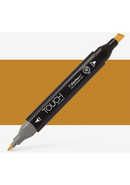 Touch Twin Marker Pen : Çift Uçlu Marker Kalemi : Yellow Ochre : BR101