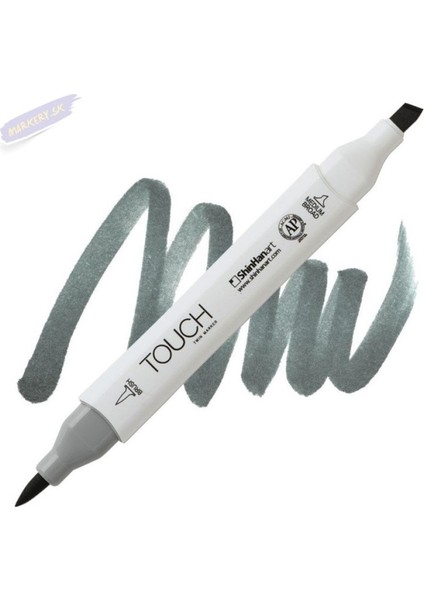 Touch Twın Brush Pen : Çift Taraflı Marker : Gg7 Green Grey