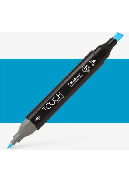 Touch Twin Marker Pen : Çift Uçlu Marker Kalemi : Prımary Cyan : B261