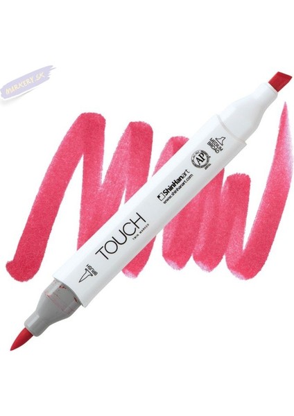 Touch Twın Brush Pen : Çift Taraflı Marker : R11 Carmine