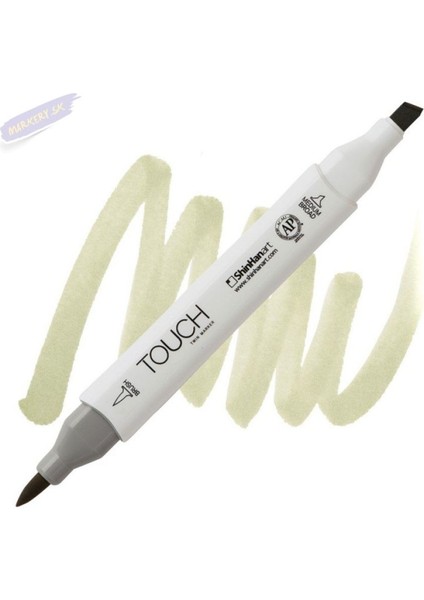 Touch Twın Brush Pen : Çift Taraflı Marker : Y169 Putty