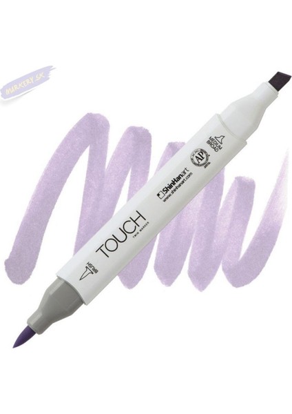 Touch Twın Brush Pen : Çift Taraflı Marker : P145 Pale Lavender