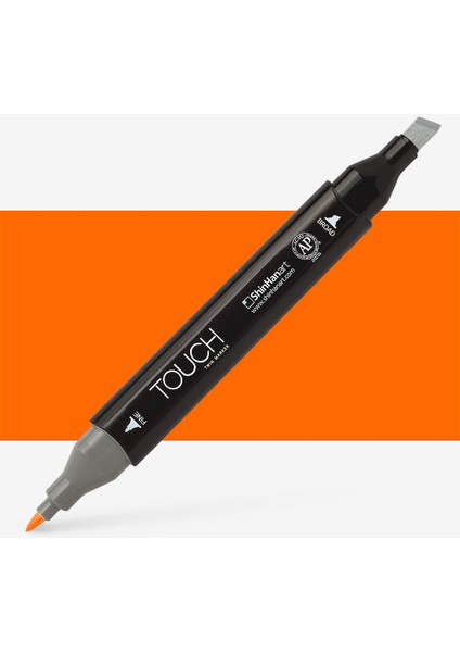 Touch Twin Marker Pen : Çift Uçlu Marker Kalemi : Fluorescent Orange : F122