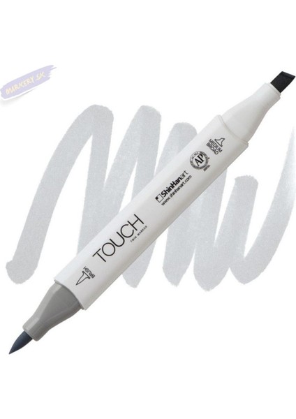 Touch Twın Brush Pen : Çift Taraflı Marker : Cg1 Cool Grey