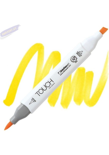 Touch Twın Brush Pen : Çift Taraflı Marker : Y221 Primary Yellow