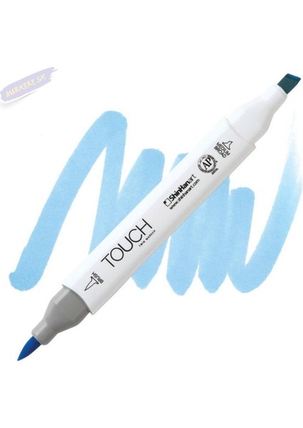 Touch Twın Brush Pen : Çift Taraflı Marker : PB185 Pale Blue Light