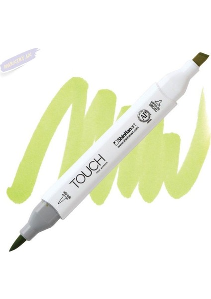 Touch Twın Brush Pen : Çift Taraflı Marker : GY48 Yellow Green