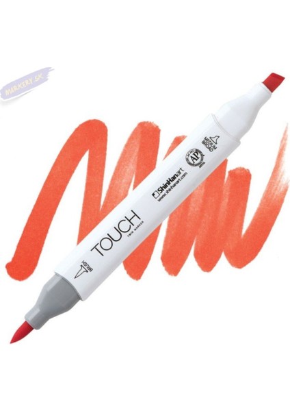 Touch Twın Brush Pen : Çift Taraflı Marker : R22 French Vermilion