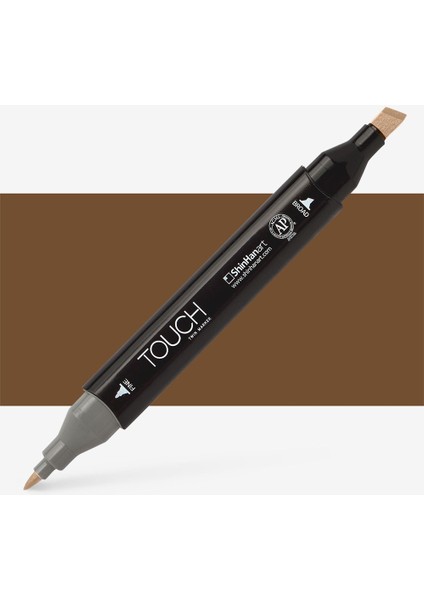 Touch Twin Marker Pen : Çift Uçlu Marker Kalemi : Raw Umber : BR102