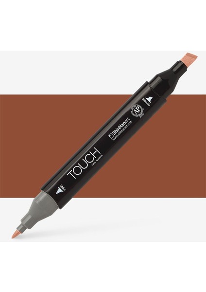 Touch Twin Marker Pen : Çift Uçlu Marker Kalemi : Burnt Orange : BR93