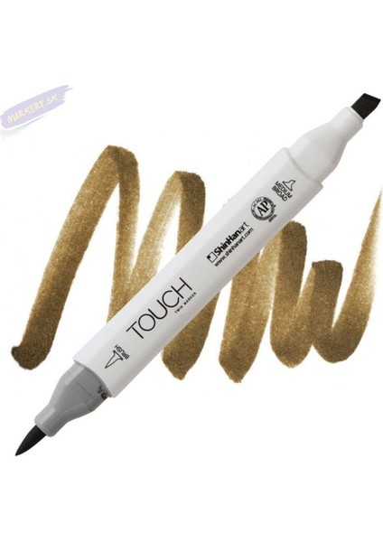 Touch Twın Brush Pen : Çift Taraflı Marker : BR99 Bronze