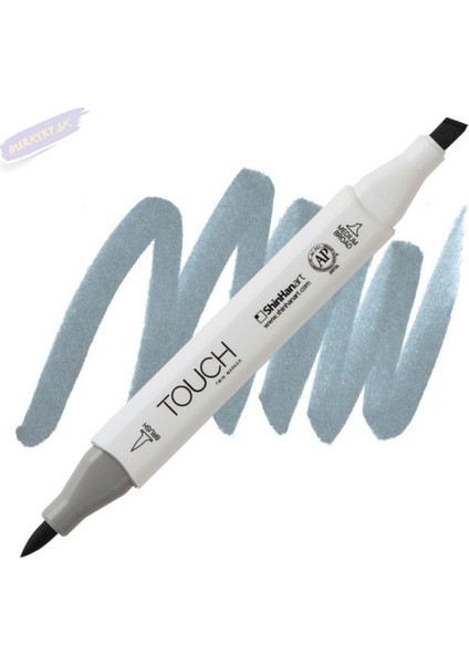 Touch Twın Brush Pen : Çift Taraflı Marker : Bg5 Blue Grey