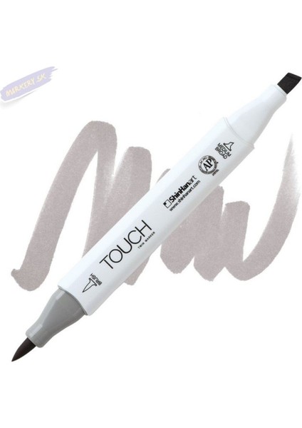 Touch Twın Brush Pen : Çift Taraflı Marker : Wg3 Warm Grey