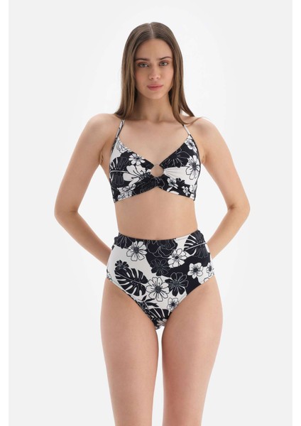 Siyah Beyaz Yüksek Bel Alt