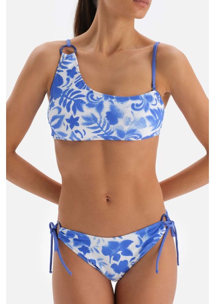 Mavi - Beyaz Spagetti Bikini Alt fırsatları