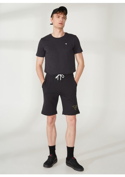 Siyah Erkek Sweat Şort FM23S02EFBLACK