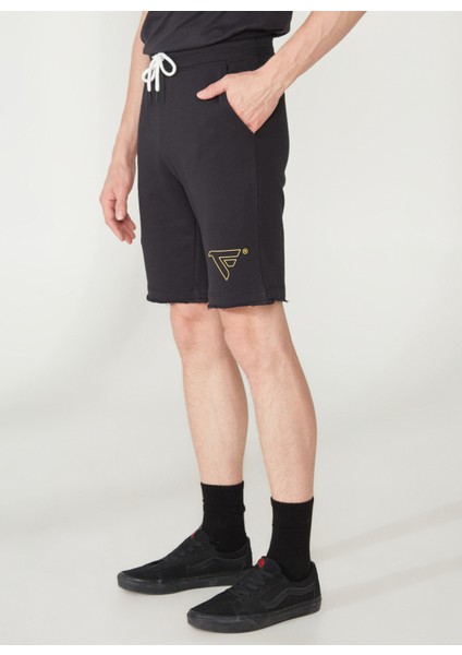 Siyah Erkek Sweat Şort FM23S02EFBLACK