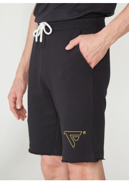 Siyah Erkek Sweat Şort FM23S02EFBLACK