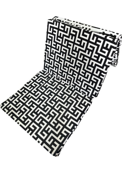 Katlanır Yer Yatağı ve Tek Kişilik Sünger Katlanır Minder Yatak 70X180 cm 6 Cm-Siyah Labirent