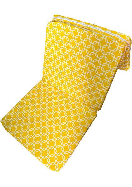 Katlanır Yer Yatağı ve Tek Kişilik Sünger Katlanır Minder Yatak 70X180 cm 6 Cm-Sarı Zincir