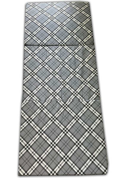 Katlanır Süngerli Minder Fermuarlı 70X180X6 cm 6 Cm-Gri Ekose fiyatları
