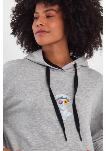 Baskılı Kapüşonlu Comfort Fit Sweatshirt (E22-757A-04) modelleri