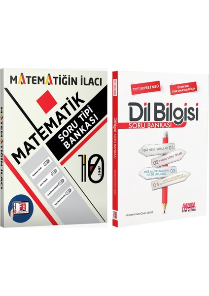 10. Sınıf Matematik ve Akm Dil Bilgisi Soru Bankası Seti 2 Kitap