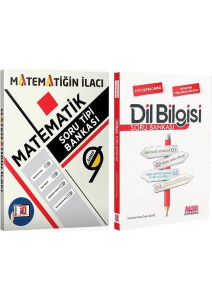 9. Sınıf Matematik ve Dil Bilgisi Soru Bankası Seti 2 Kitap