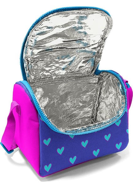 Kids Lavanta Pembe Kalp Desenli Çekçekli 3’lü Okul Çanta Seti SET0123906 fırsatları