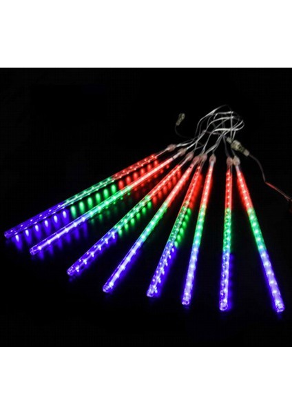 Meteor Kayan LED Işık 10'lu Set Tüp 50 cm Rgb Aydınlatma