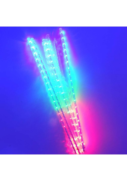 Meteor Kayan LED Işık 10'lu Set Tüp 50 cm Rgb Aydınlatma