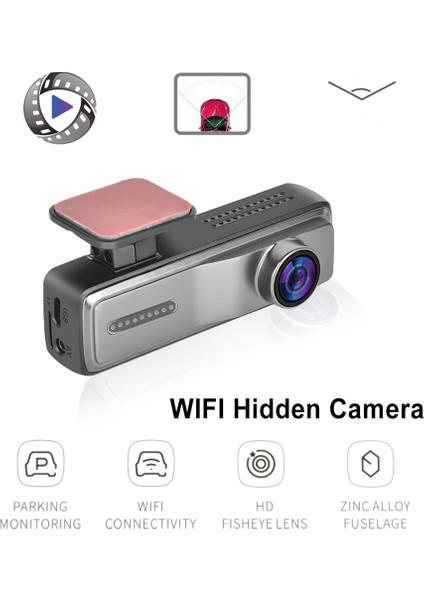 Fullhd 1080P Geniş Açı Gece Görüşlü Akıllı Araç Içi Kamera. Wifi Araç Kamerası. fiyatları